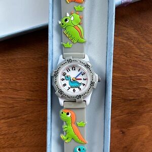 Kids Dinosauer themed watch. Waterproof, stainless steel watch parts quartz.